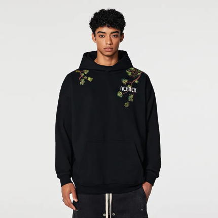 American Vintage Embroidered Heavyweight Sherpa Hoodie